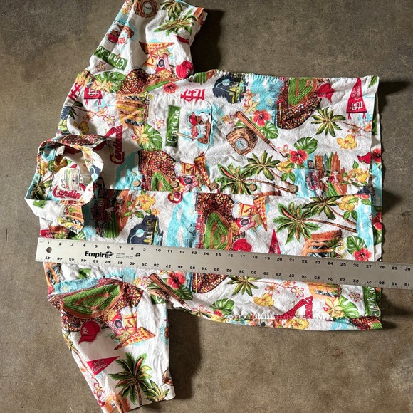 Reyn Spooner St. Louis Cardinals MLB Hawaiian Shirt Mens M Aloha Baseball - Picture 9 of 10